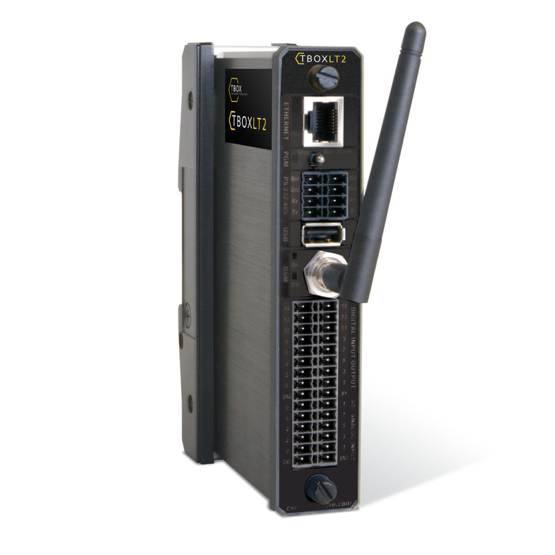 Ovarro TBox LT2 remote telemetry unit with antenna and communication ports.