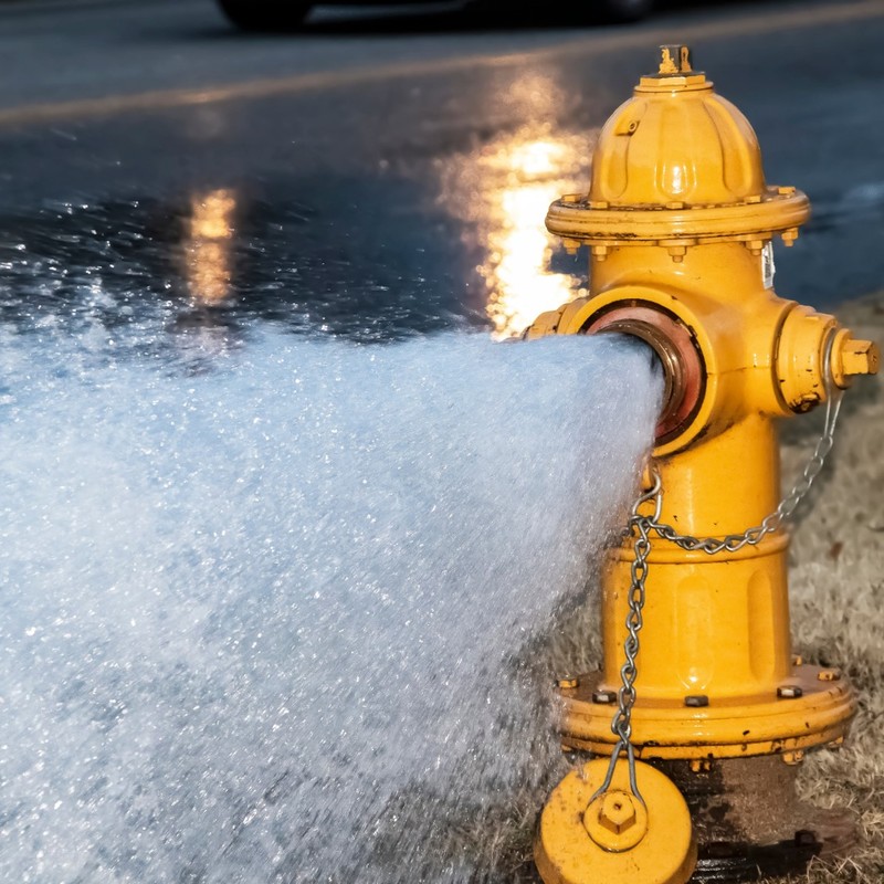 Image of burst fire hydrant